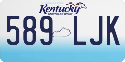 KY license plate 589LJK