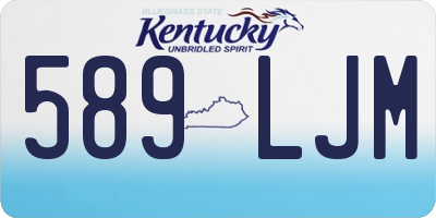 KY license plate 589LJM