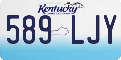 KY license plate 589LJY