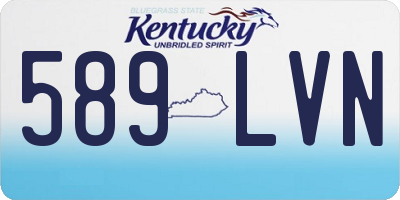 KY license plate 589LVN