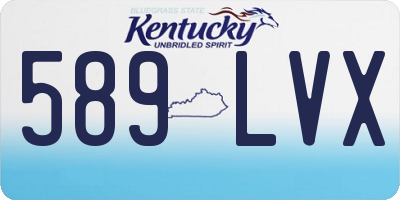 KY license plate 589LVX