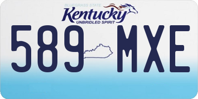KY license plate 589MXE