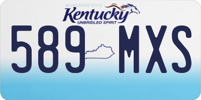KY license plate 589MXS