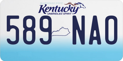 KY license plate 589NAO