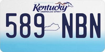 KY license plate 589NBN