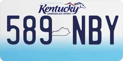 KY license plate 589NBY