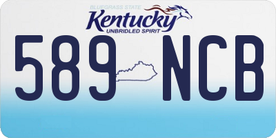 KY license plate 589NCB