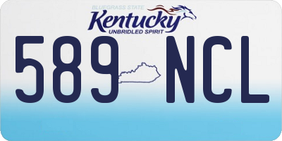 KY license plate 589NCL