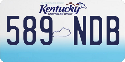 KY license plate 589NDB