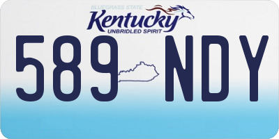 KY license plate 589NDY