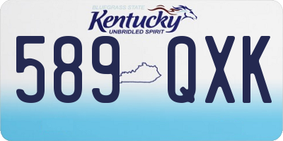KY license plate 589QXK