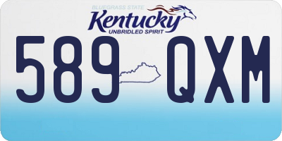 KY license plate 589QXM