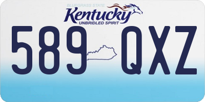 KY license plate 589QXZ