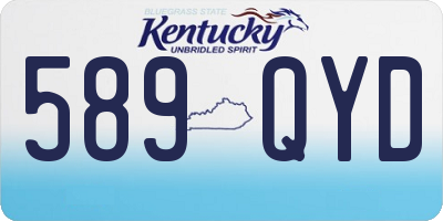 KY license plate 589QYD