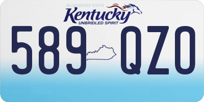 KY license plate 589QZO