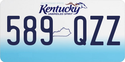 KY license plate 589QZZ