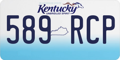 KY license plate 589RCP