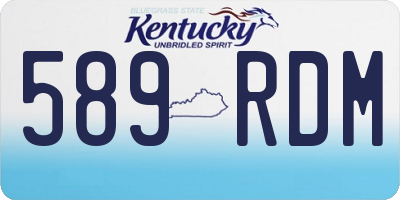 KY license plate 589RDM