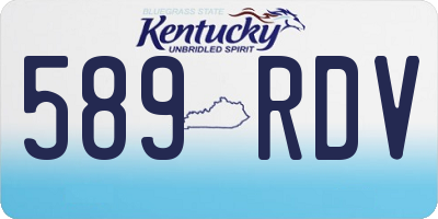 KY license plate 589RDV