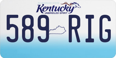 KY license plate 589RIG