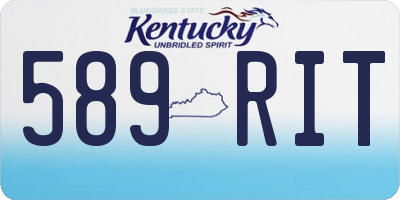 KY license plate 589RIT