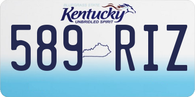 KY license plate 589RIZ