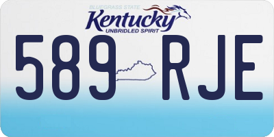 KY license plate 589RJE