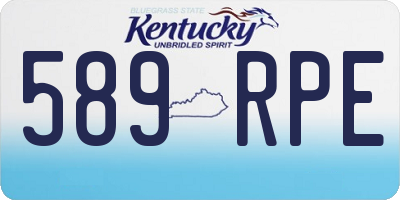 KY license plate 589RPE