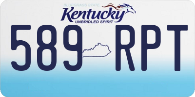 KY license plate 589RPT