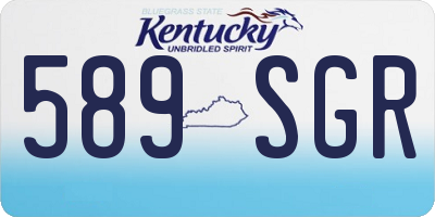 KY license plate 589SGR