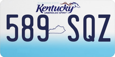 KY license plate 589SQZ
