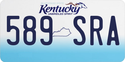 KY license plate 589SRA