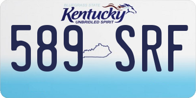 KY license plate 589SRF