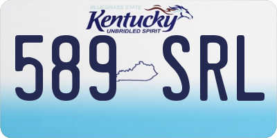 KY license plate 589SRL