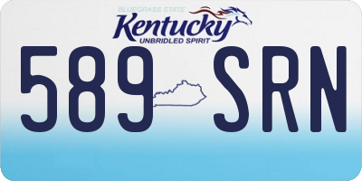 KY license plate 589SRN