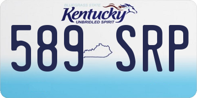 KY license plate 589SRP