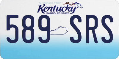 KY license plate 589SRS