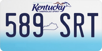 KY license plate 589SRT