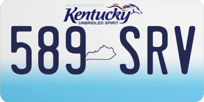 KY license plate 589SRV