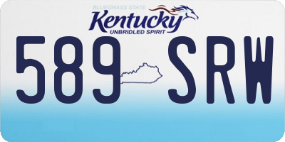 KY license plate 589SRW