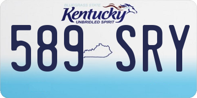KY license plate 589SRY