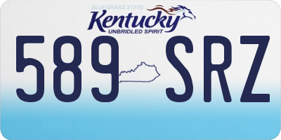KY license plate 589SRZ