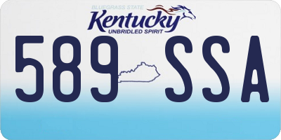 KY license plate 589SSA