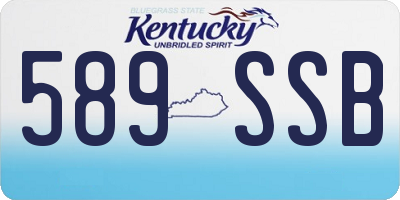 KY license plate 589SSB