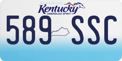 KY license plate 589SSC