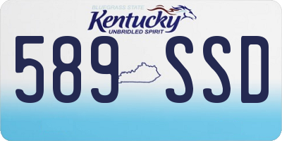 KY license plate 589SSD