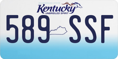 KY license plate 589SSF