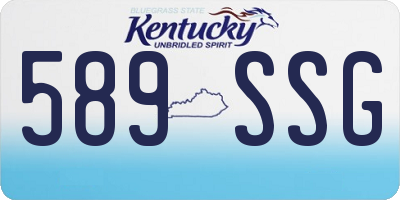 KY license plate 589SSG