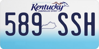 KY license plate 589SSH
