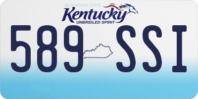 KY license plate 589SSI
